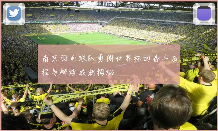 南京羽毛球队勇闯世界杯的奋斗历程与辉煌成就揭秘